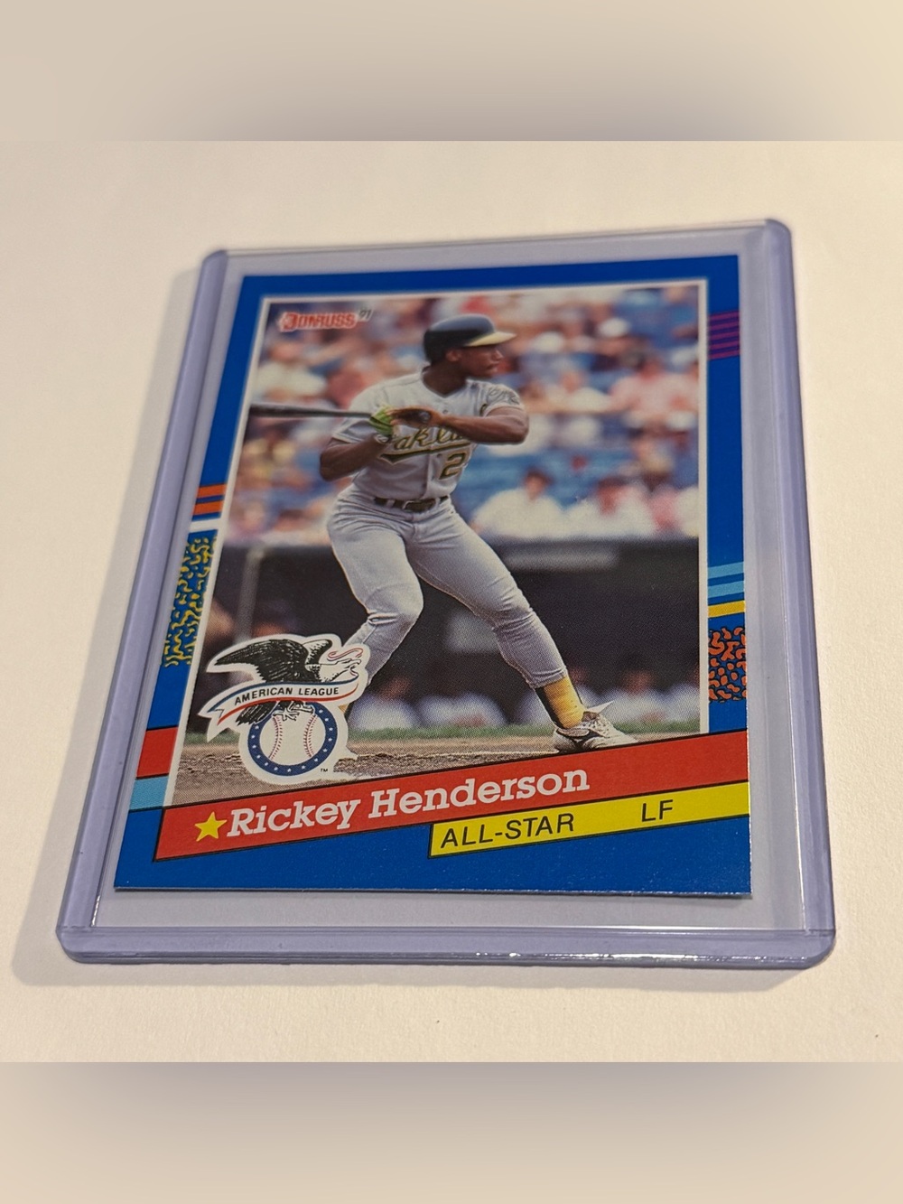Rickey Henderson 1990 Donruss Error Baseball Card #53 Vintage Collectible